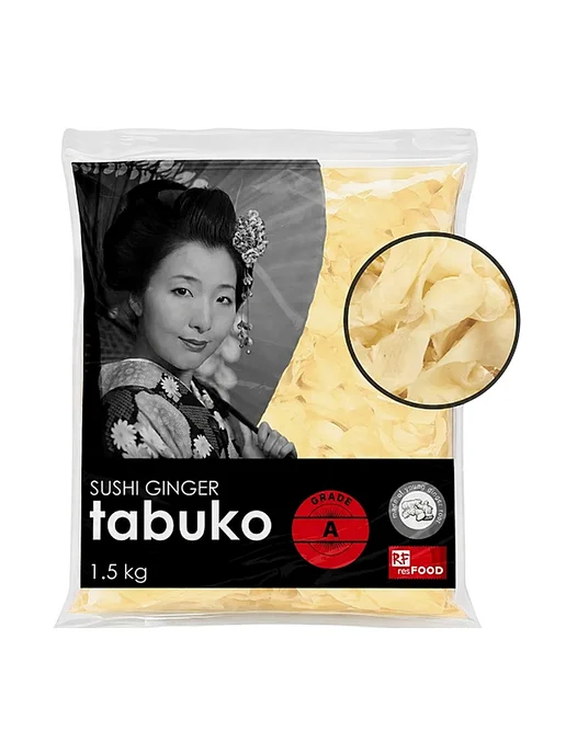 Tabuko Имбирь маринованный белый премиум для суши, 1 кг, 1 кг, фото 2