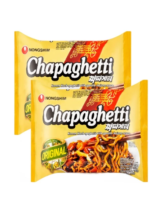 Nongshim Лапша чапагетти с соусом чаджан, 2 шт. по 140 г, 2 шт, 140 г