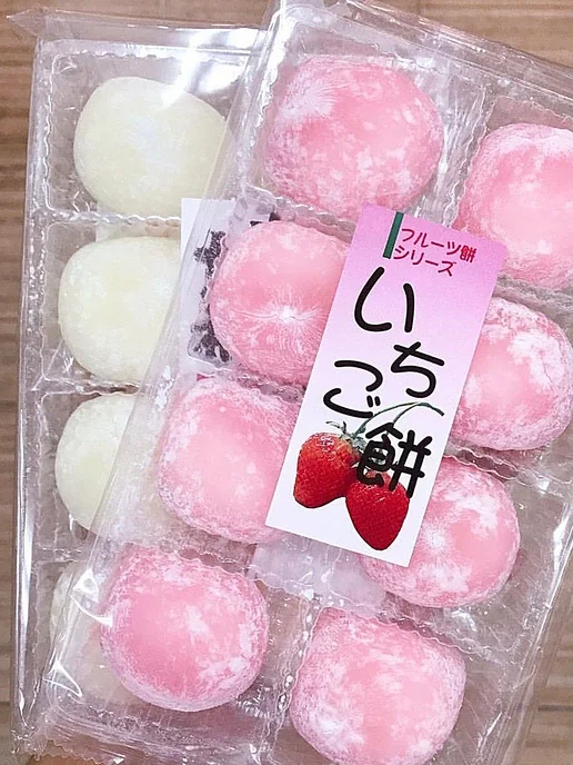 Kubota Seika Моти рисовые пирожные Дайфуку клубничные, 200 г, 200 г, фото 4