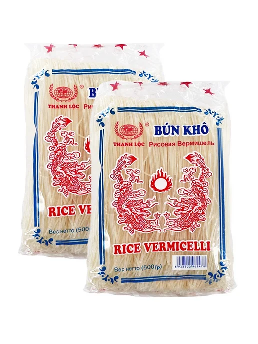 Красный дракон СПБ Вермишель рисовая Bun Kho, 2 шт. по 500 г, 2 шт, 500 г, фото 3