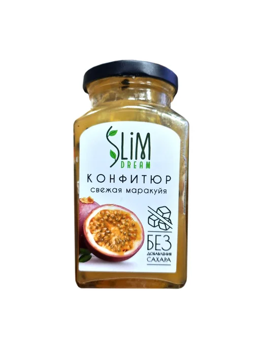 Slim Dream Конфитюр фруктовый маракуйя без сахара, 2 шт. по 300 г, 2 шт, 300 г, фото 3