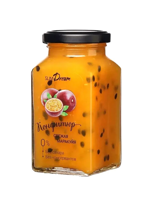 Slim Dream Конфитюр фруктовый маракуйя без сахара, 2 шт. по 300 г, 2 шт, 300 г, фото 5