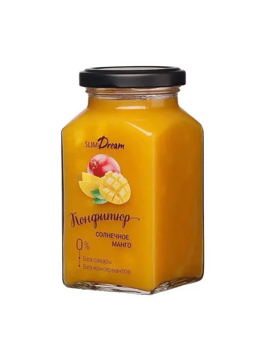 Slim Dream Конфитюр фруктовый манго без сахара, 2 шт по 300 г, 2 шт, 300 г, фото 3