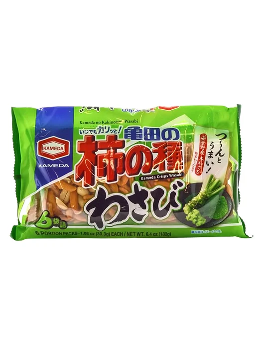 KAMEDA SEIKA Крекеры японские какинотане вкус васаби и арахиса, 173 г, 173 г, фото 2
