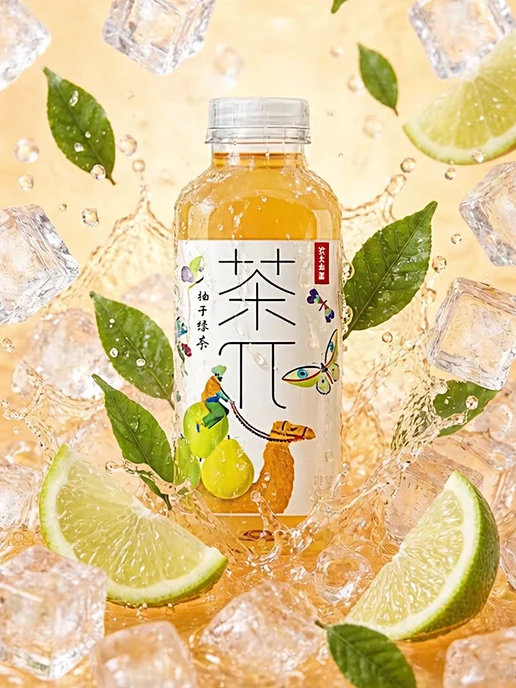 NONGFU SPRING Холодный зеленый чай с соком помело, 500 мл, 500 мл