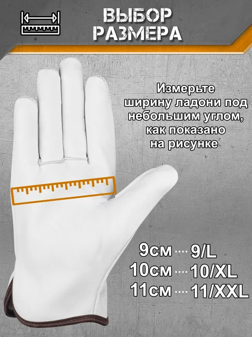 Sapset Перчатки рабочие из козьей кожи Alpha Tauri, белый, фото 3