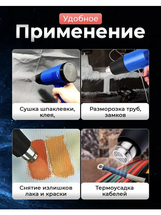 BESTMAG Фен строительный-технический-С, синий, фото 6