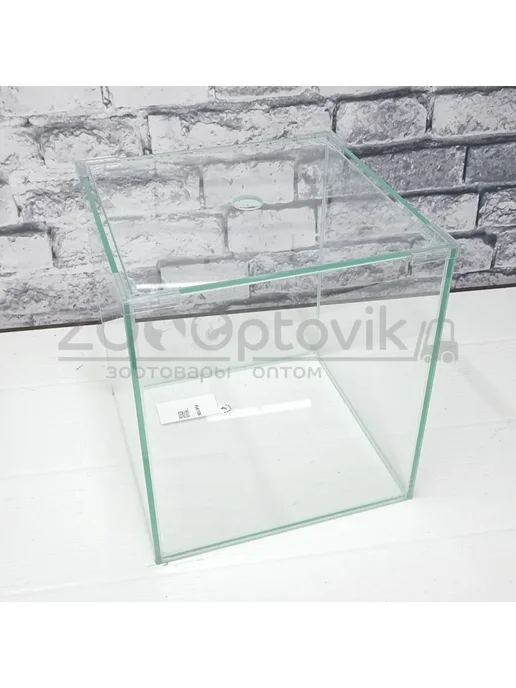 AquaGold Аквариум КУБ с крышкой 20 л, 25х25х30 см, стекло, 25x25x30 см, 20 л, фото 7