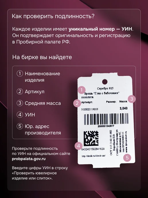 DrVorobev Брошь серебро, художнику, 502БШ123902, серебристый, фото 6