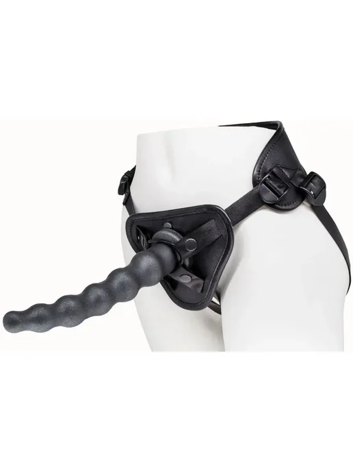 LOVETOY (А-Полимер) Пояс харнесс BEST UNI strap с 2 насадками - 18 и 22 см, черный, фото 2