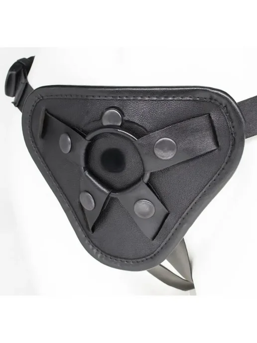 LOVETOY (А-Полимер) Пояс харнесс BEST UNI strap с 2 насадками - 18 и 22 см, черный, фото 5