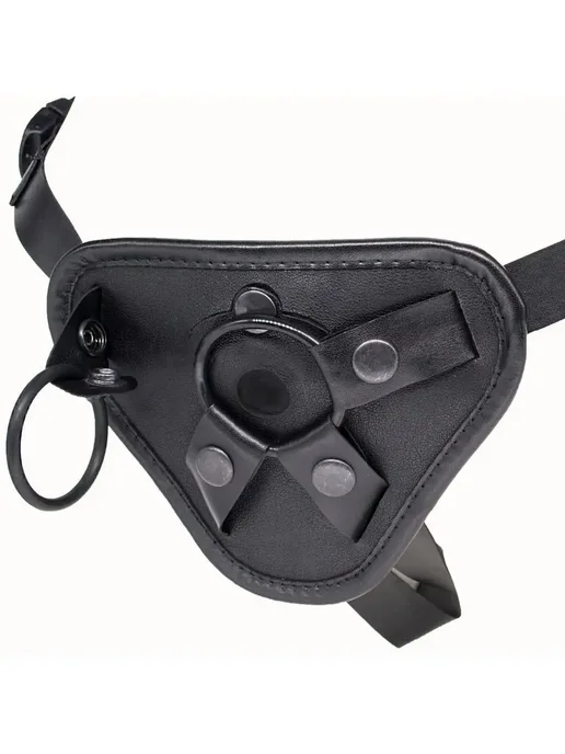LOVETOY (А-Полимер) Пояс харнесс BEST UNI strap с 2 насадками - 18 и 22 см, черный, фото 6