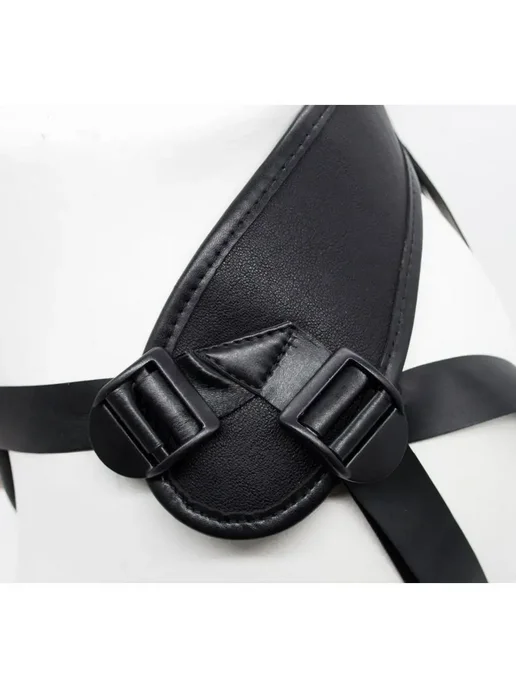 LOVETOY (А-Полимер) Пояс харнесс BEST UNI strap с 2 насадками - 18 и 22 см, черный, фото 7