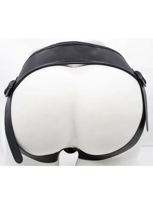 LOVETOY (А-Полимер) Пояс харнесс BEST UNI strap с 2 насадками - 18 и 22 см, черный, фото 8