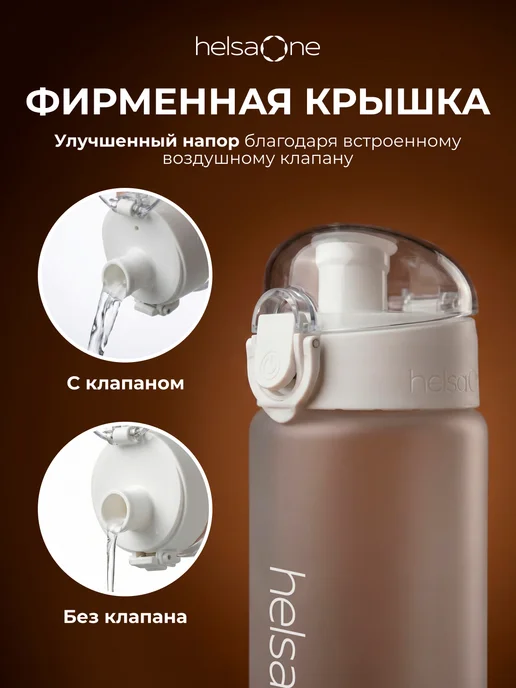 Helsa One Бутылка для воды спортивная, белый, фото 4