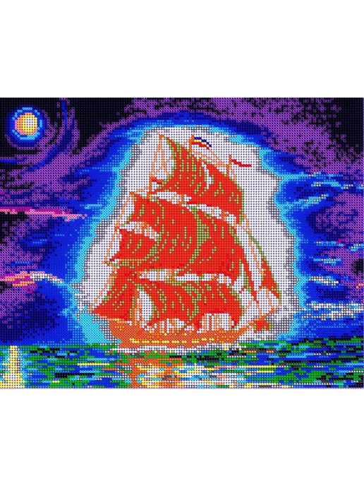Хоббидом Основа для вышивания бисером "Выход в море" 30х24, 30x24, фото 2