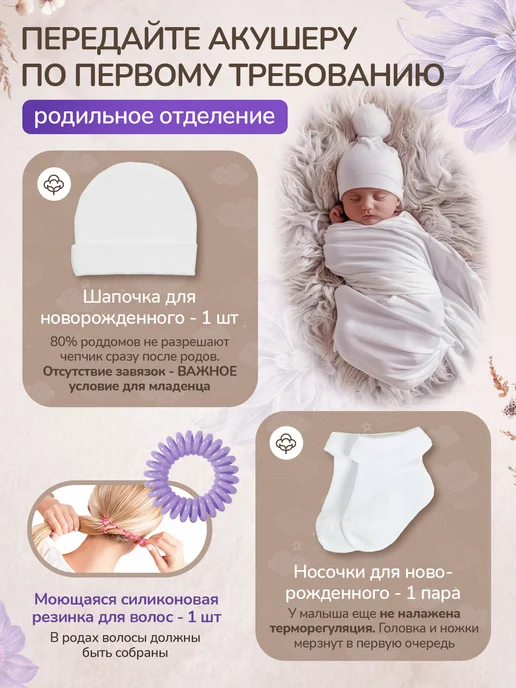 Хорошая Мама Готовая сумка в роддом для малыша и мамы, 47 шт, фото 7