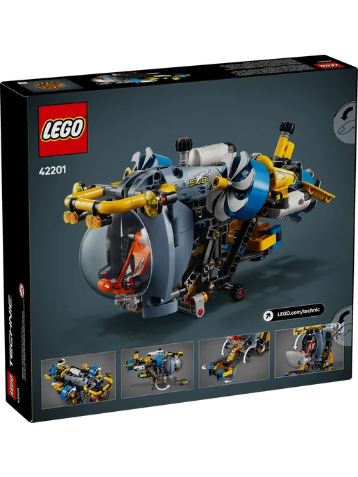 LEGO Конструктор Technic 42201 Подводная лодка для морских глубин, синий, фото 2