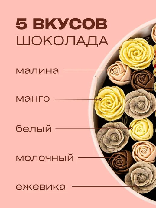 You&I Набор шоколада из 27 сладких роз - Наташа, 27 шт, фото 4