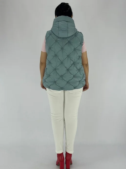BLOOM Fashion Жилет утепленный стеганый демисезонный, голубой, фото 2