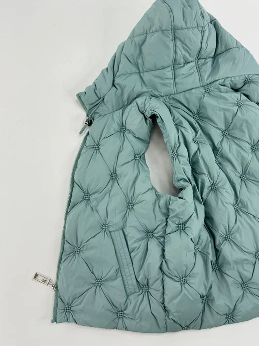BLOOM Fashion Жилет утепленный стеганый демисезонный, голубой, фото 8