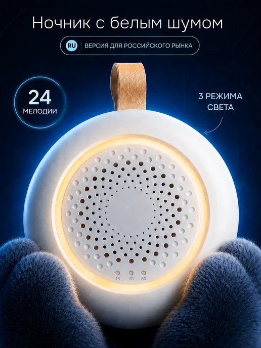 UYOUTERSTOR Детский ночник с белым шумом, белый