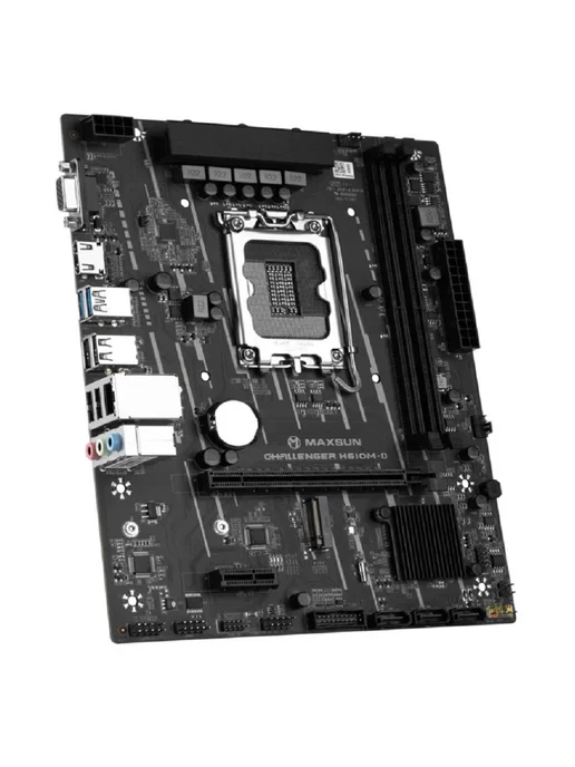 Maxsun Материнская плата MS-Challenger H610M-D 64ГБ micro-ATX, 64 ГБ, microatx, фото 4