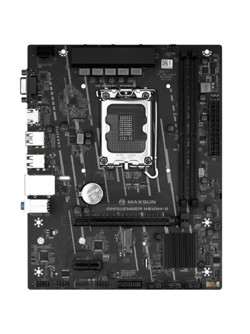 Maxsun Материнская плата MS-Challenger H610M-D 64ГБ micro-ATX, 64 ГБ, microatx, фото 7