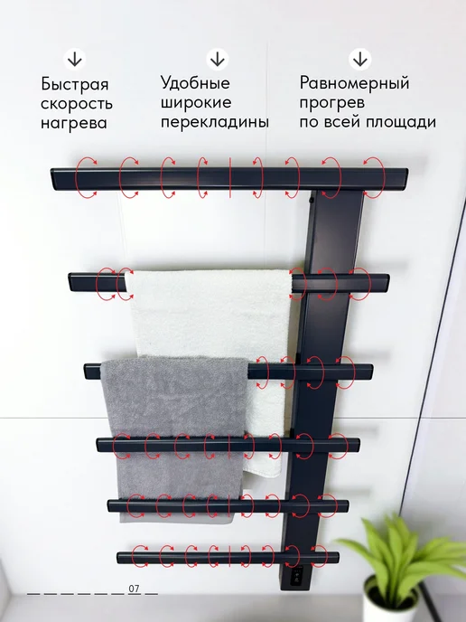 VITCO Полотенцесушитель для ванной комнаты, серый, фото 8