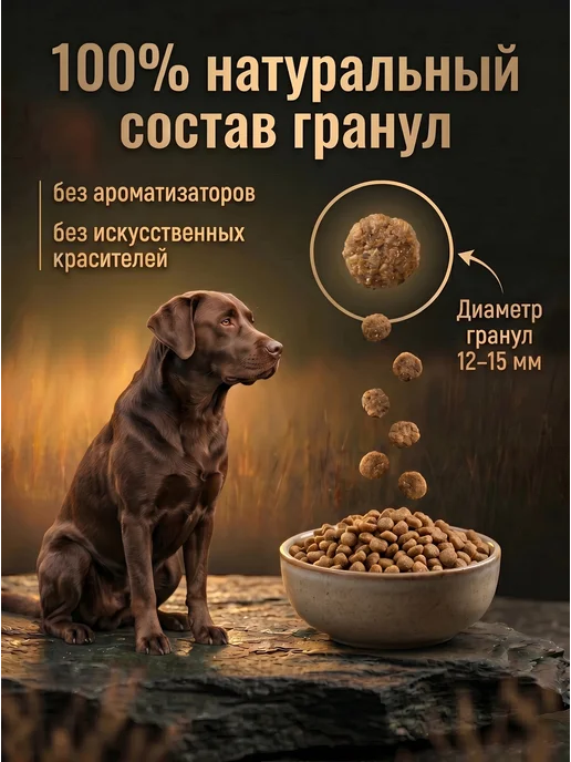 Сухой корм Landor для собак, крупные, средние, индейка, ягненок, 15 кг, фото 4