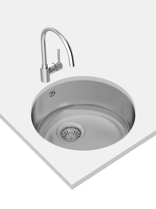Teka Мойка Basico D450 1B Матовый Хром, серый, фото 3