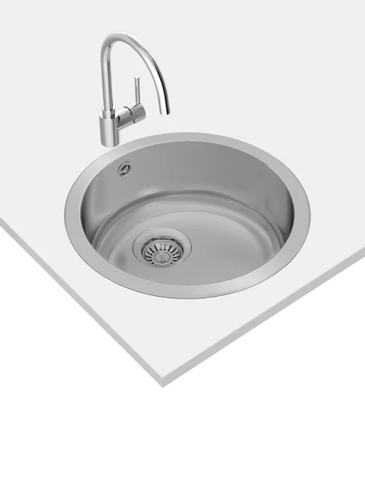 Teka Мойка Basico D450 1B Матовый Хром, серый, фото 4