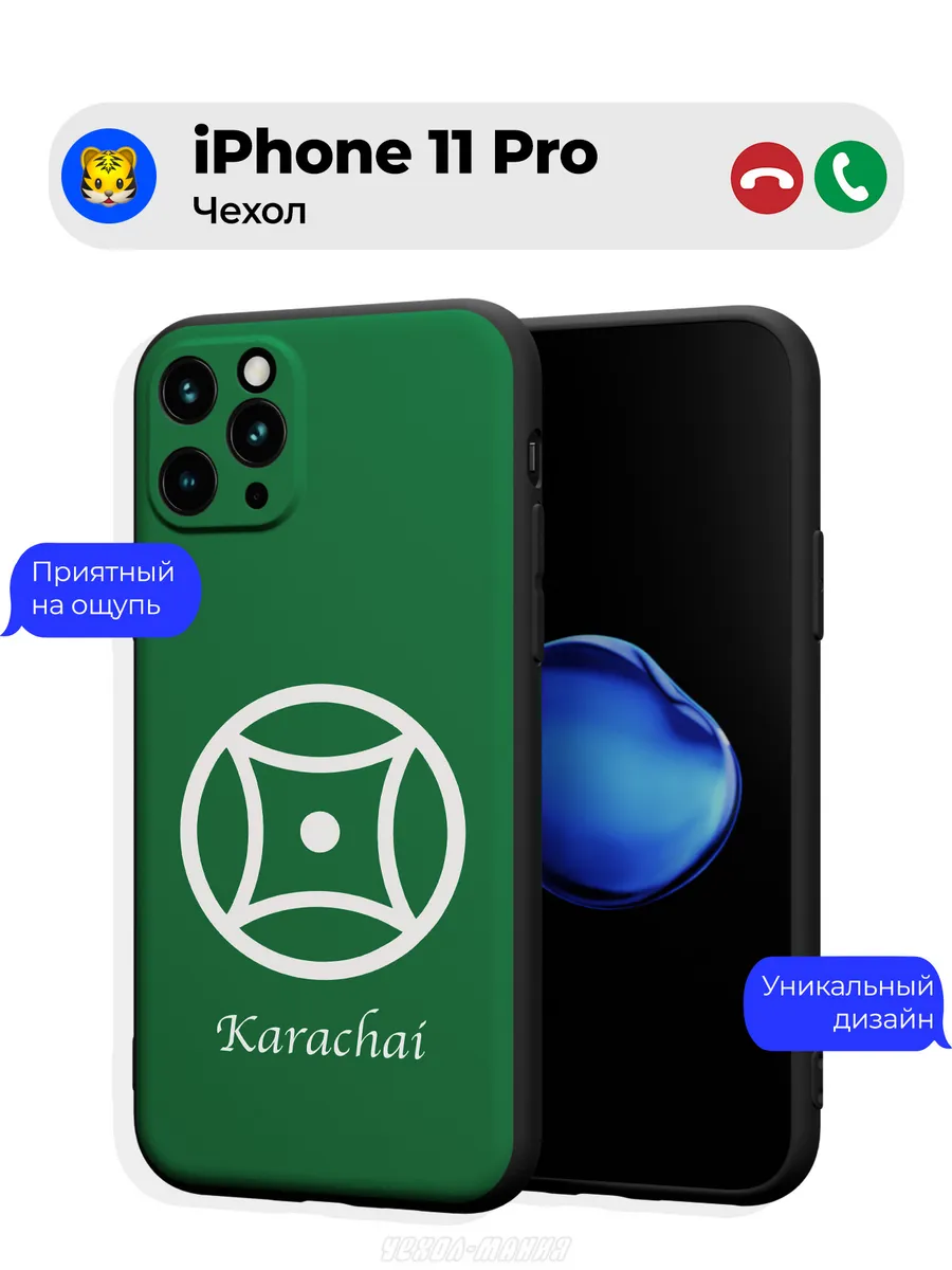 Чехол на Apple iPhone 11 Pro принт флаг Карачаевцев
