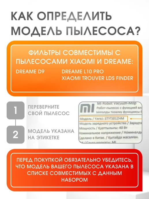 Набор фильтров для робота пылесоса D9, L10 Pro, черный, фото 2