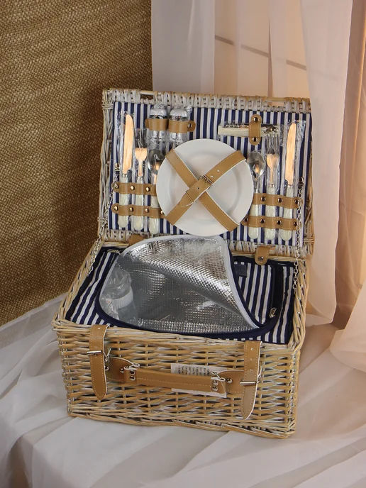HOLYDAY BASKET Набор для пикника с термосумкой на 2 персоны, синий, фото 7
