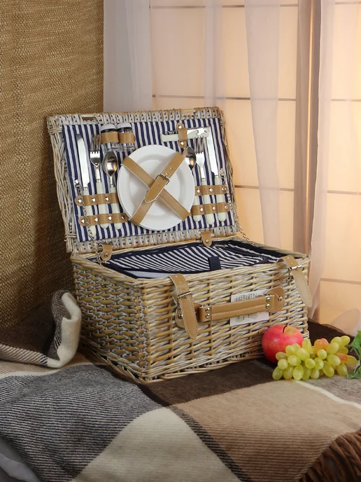 HOLYDAY BASKET Набор для пикника с термосумкой на 2 персоны, синий, фото 8