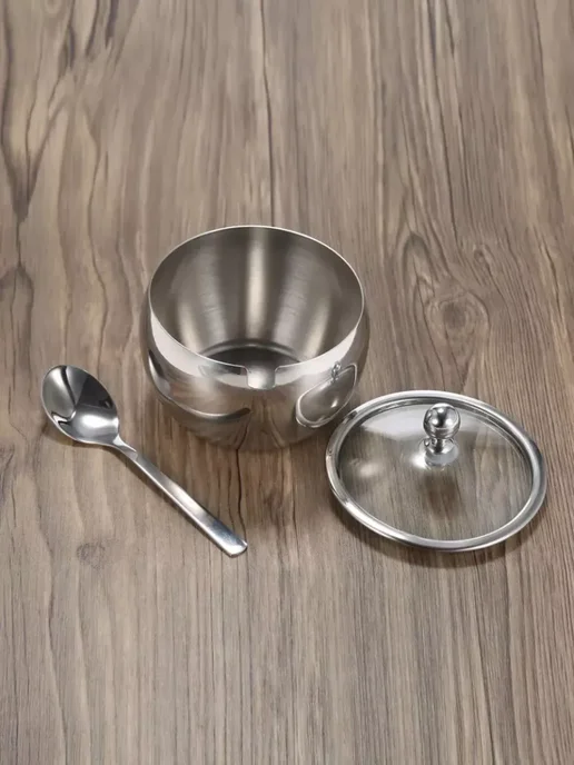 Trendy Homeware Металлическая сахарница, серый, фото 3