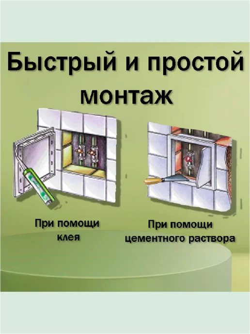 Нет бренда Люк сантехнический ревизионный 30х40см с ручкой (пластик), 30x40 см, фото 5