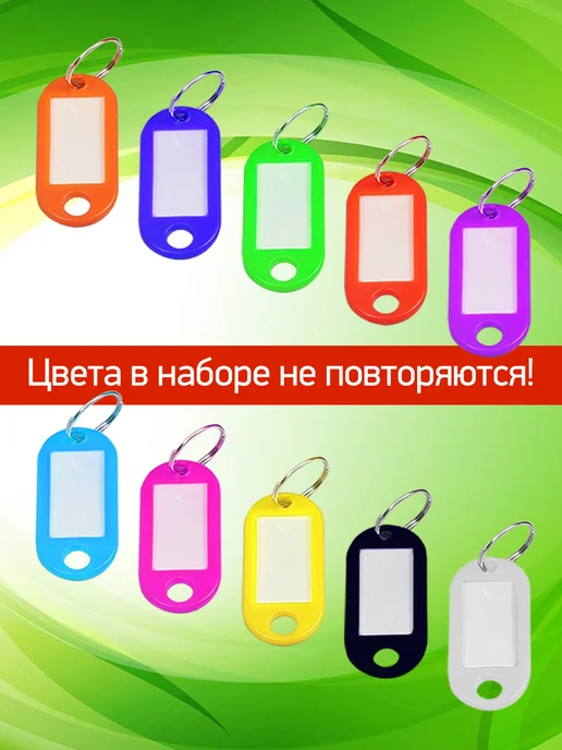 Бирки на ключи для гостиниц Бирки с кольцом на ключи пластиковые, вариант, фото 4