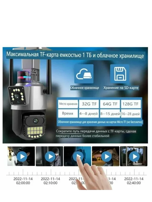 Камера видеонаблюдения для дома уличная WIFI, вариант, фото 7