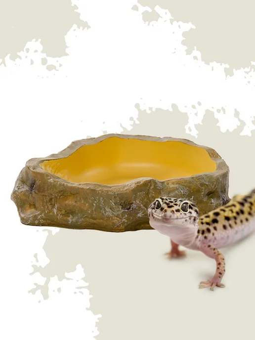 MCLANZOO Поилка-купалка для рептилий Bowls, желтый, фото 2