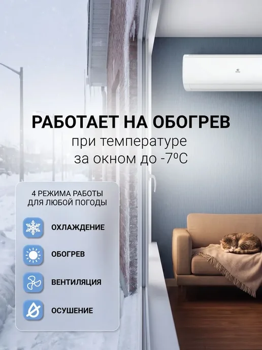 Классическая сплит-система Royal Clima RC-TWL55HN, белый, фото 8