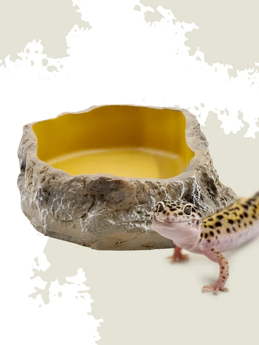 MCLANZOO Поилка-кормушка для рептилий Bowls, коричневый, фото 2