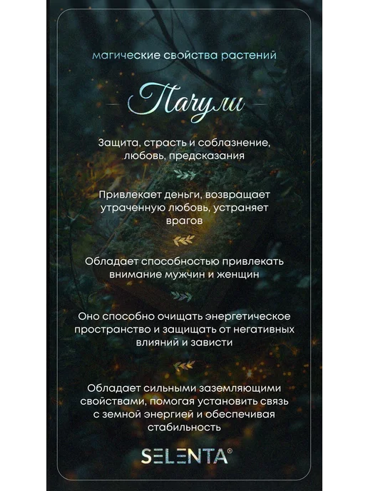 Selenta Эфирное масло Пачули (Light) 100% 10мл, 10 мл, фото 3