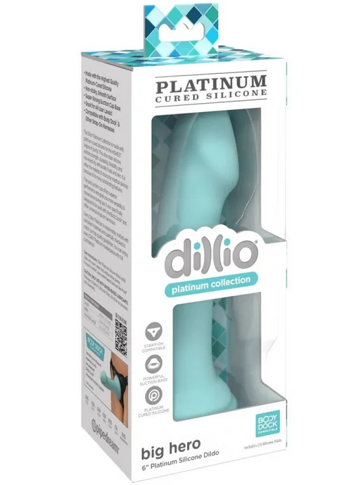 PIPEDREAM Big Hero Dillio Фаллоимитатор на присоске (17.2, Ø 3.8 см), голубой