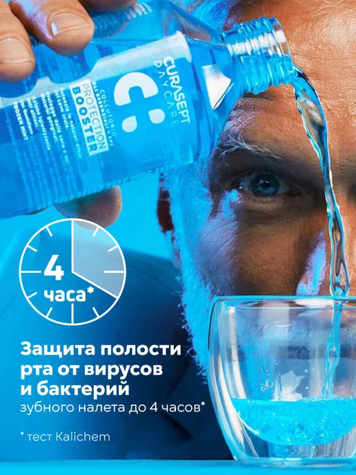 CURASEPT Ополаскиватель для рта DAYCARE BOOSTER Ледяная Мята 250мл, 250 мл, фото 2