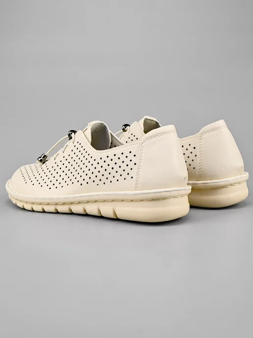 SHOES PLANET Мокасины летние дышащие, бежевый, фото 4