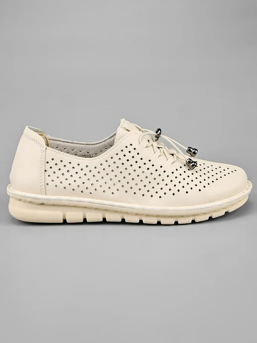 SHOES PLANET Мокасины летние дышащие, бежевый, фото 5