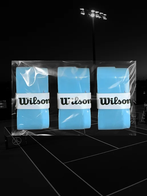 Намотка для теннисной ракетки WILSON PRO SOFT Белая, 3 шт, 3 шт, фото 2