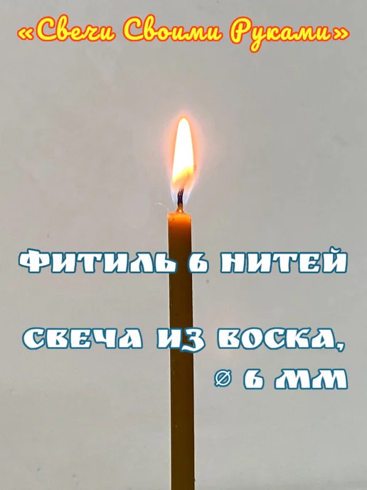 Фитиль №8 для свечей. 100м, 8 нитей. Хлопок 100%, 100 м, фото 3